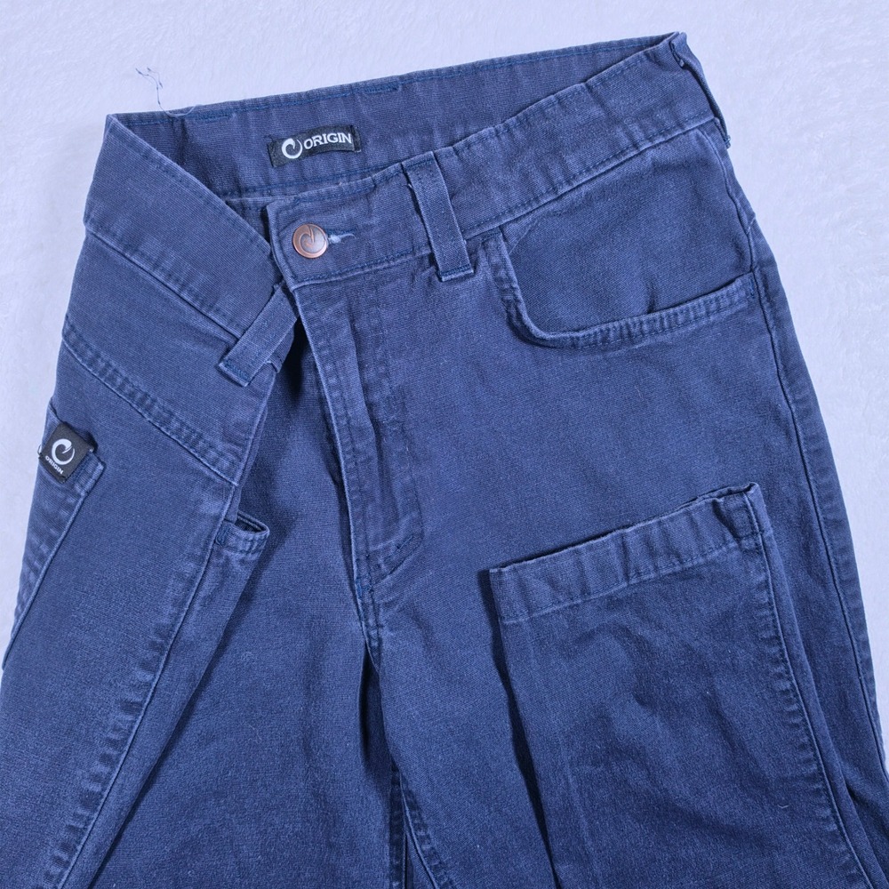 Origin Taper Mens 34/30 Navy Blue Stretch Cotton Tapered Leg Workwear Pants